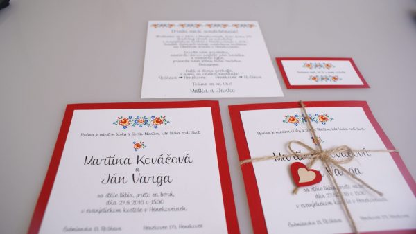 Pozvánka k svadobnému stolu Tlačené svadobné oznámenia - ELART 8