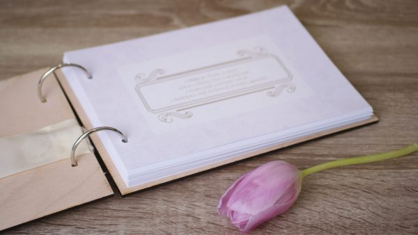Drevená svadobná kniha hostí elegant Svadobné knihy hostí - ELART 7