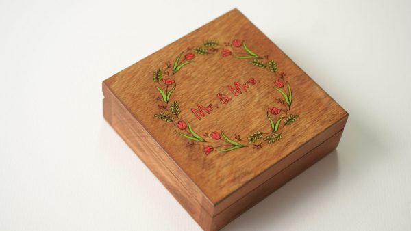 Drevená krabička na prstienky – vlastný dizajn Krabičky na prstienky - ELART 6