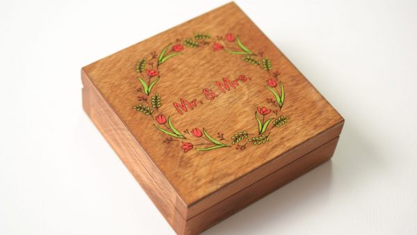 Drevená krabička na prstienky – vlastný dizajn Krabičky na prstienky - ELART 5