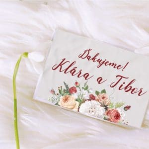 Drevená magnetka pre svadobčanov farebné kvietky Darčeky pre svadobčanov - ELART